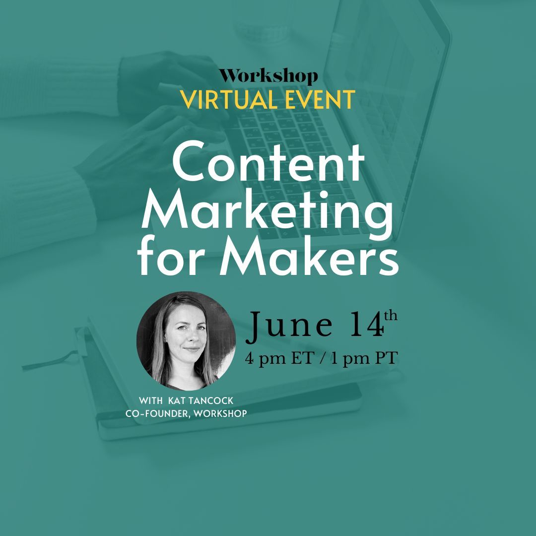 Live Event: Content Marketing for Makers