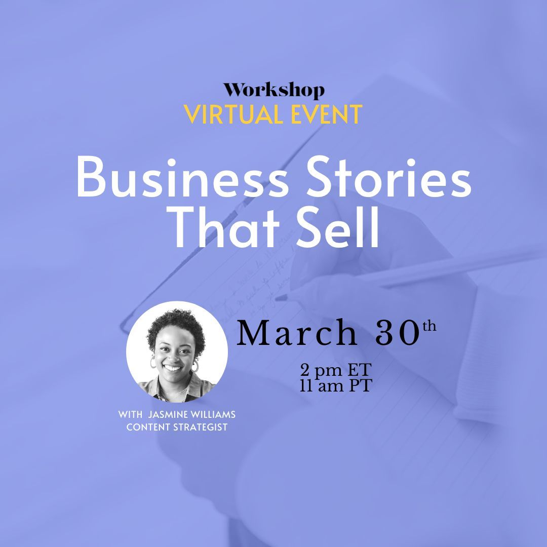 Register now! Business stories that sell